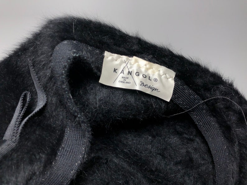 Rare Vintage Kangol Hat Ladies Womens Black 80s 90s