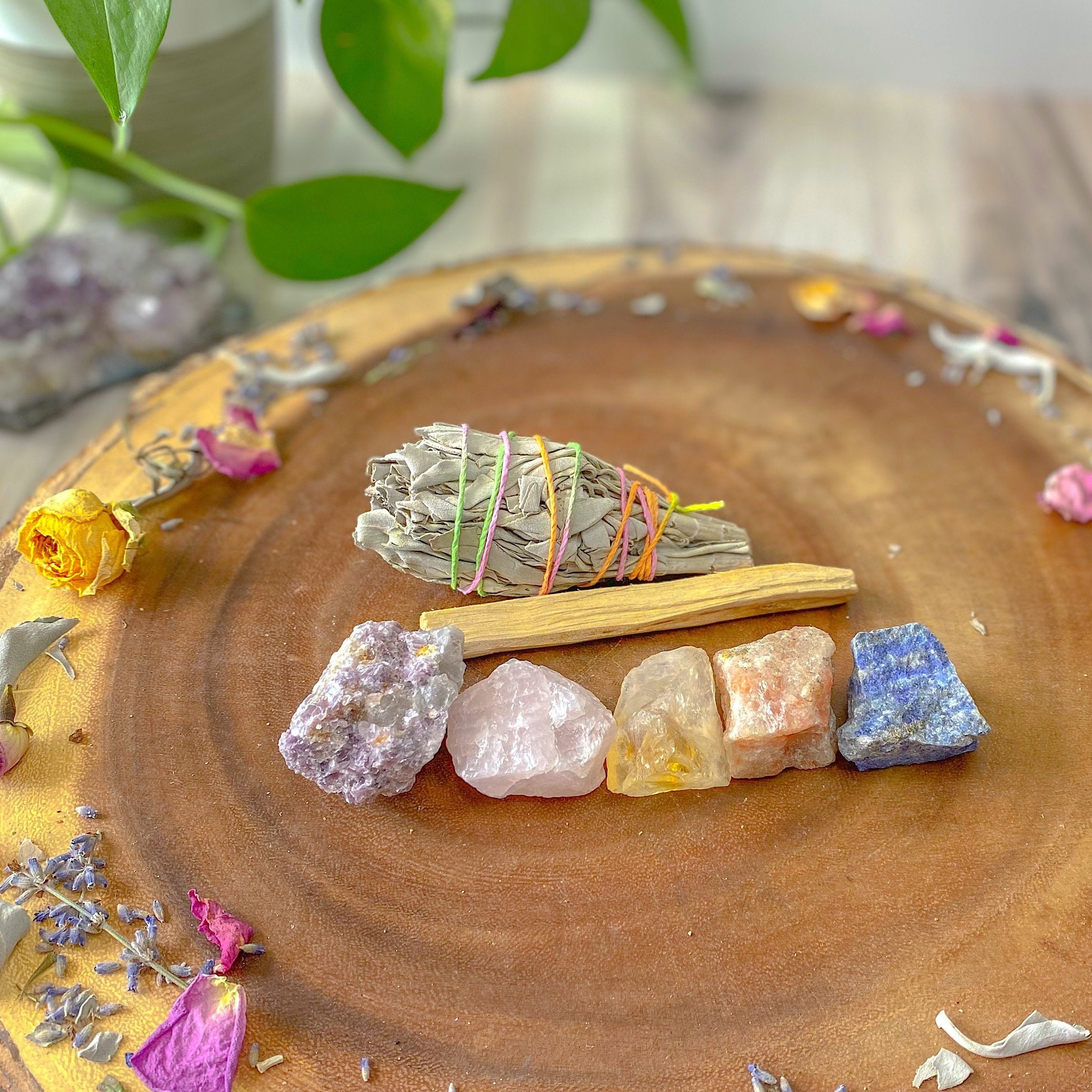 Friendship & Gratitude Crystals and Sage Gift Box Crystal Etsy