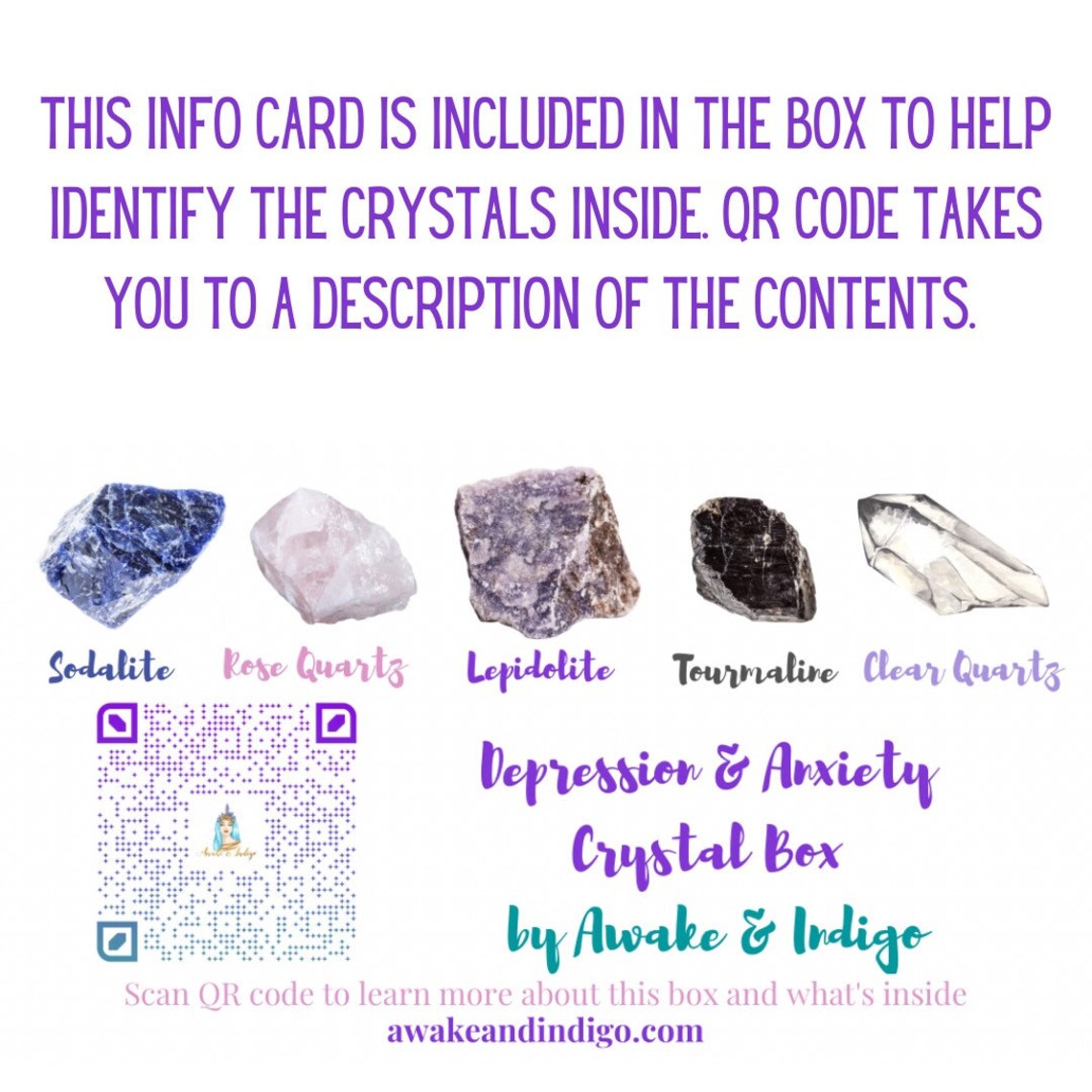 Depression & Anxiety Crystal Set Healing Crystals Mini Gift Etsy
