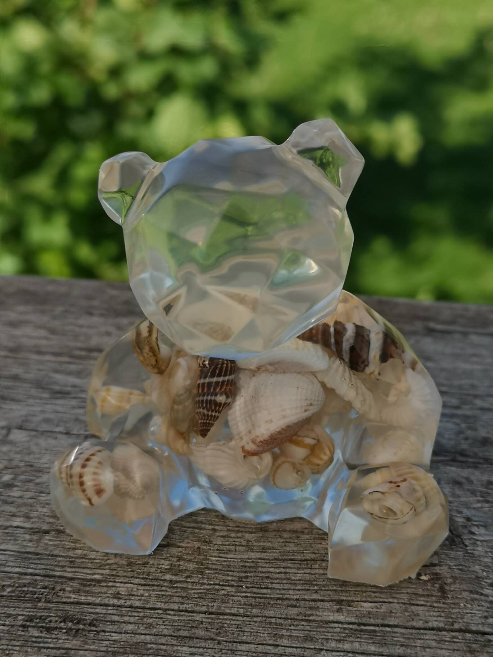 Epoxy resin bear with seashells Etsy