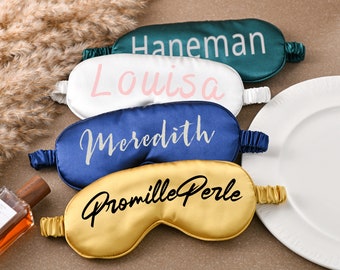 Personalized sleep eye mask, custom satin eye mask for a dreamy night, bachelorette party accessories, unforgettable bridesmaid gift