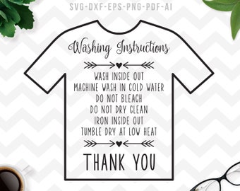 Tumbler care instructions svg Care card svg Tumbler washing | Etsy