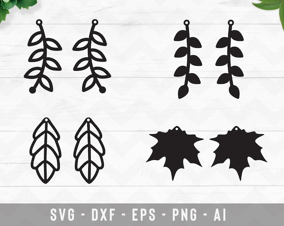 Earring Svg File for Cricut, Leaf Earring Svg Bundle, Laser Cut Template,  Faux Leather Earring, DIY Jewelry Svg, Dxf, Png, Stacked Earring - Etsy |  Etsy earrings, Leaf earrings, Jewelry template