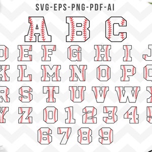 Baseball font svg, Baseball alphabet svg, Baseball font with stitches, Sport font svg, Baseball letters numbers svg,png, Sports alphabet