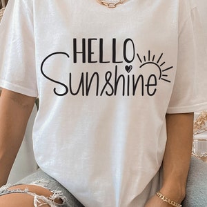 Hallo Sonnenschein svg, Strand svg, Sommer svg, Sonnenschein Clipart, druckbare Clip Art, Cricut Silhouette Dateien - SVG, Dxf, Png, pdf, ai, eps