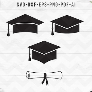 Graduation Cap Svg, Graduation svg , Diplôme svg, Graduation Hat school college,Cricut Silhouette-SVG, Dxf, Png, pdf, ai, eps