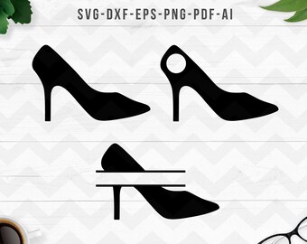 High Heels svg, Fashion svg, Heels svg, High heels monogram svg,Glamour beauty shoes svg,Cricut Silhouette cut files-svg,dxf, png,pdf,ai,eps