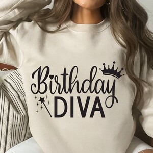Birthday girl svg, Birthday diva svg, Birthday Queen svg, Birthday svg, Birthday Files,Cricut silhouette cut filess - svg,dxf,png,ai,eps,pdf