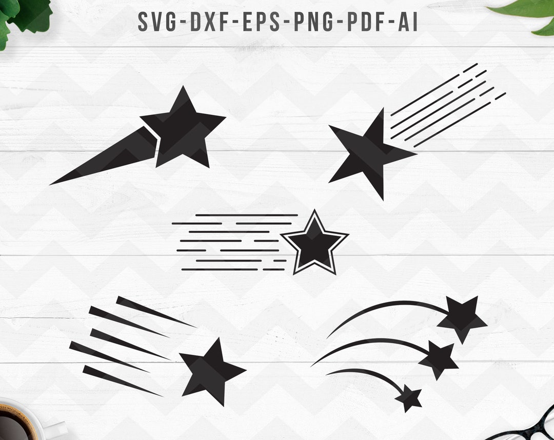 Stars Svg, Shooting Star Svg, Falling Stars Svg, Star Vector, Stars