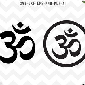 Aum svg, Om svg, Meditazione svg, Simbolo yoga, Simbolo Aum clipart, Indù svg, Buddista svg, Cricut Silhouette-svg,dxf,png,pdf,ai,eps-Digitale