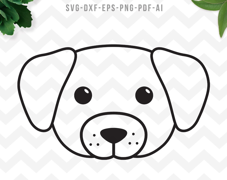 Dog Face Svg Dog Svg Cute Dog Face Svg Puppy Face Clipart | Etsy