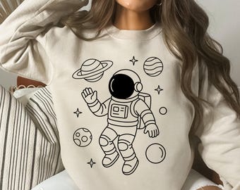 Astronauta SVG, Espacio SVG, Vector de galaxia, Espacio SVG, Lindo astronauta clipart, Planeta astronauta PNG, Silueta de cosmonauta, Futuro astronauta SVG