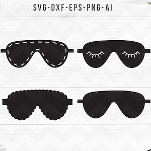 Schlafmaske svg | Schlaf Maske svg | Schlafmaske Vektor | Schlafbrille Clipart | Cricut Silhouette Schnittdateien | Schlafmaske png, dxf