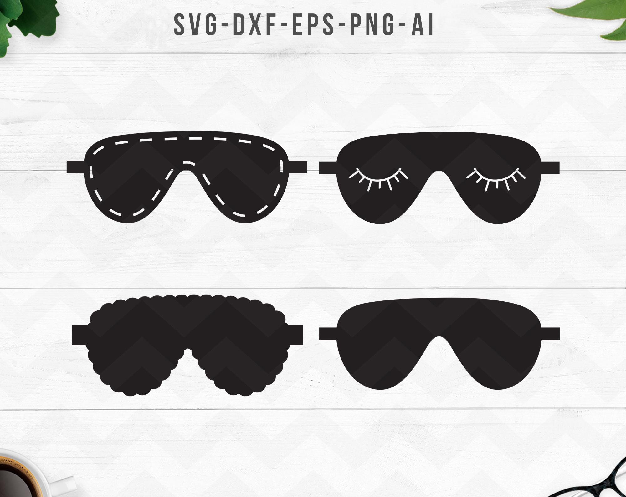 Sleeping mask svg | Sleep mask svg | Sleeping mask vector | Sleeping mask clipart | Cricut silhouette cut files | Sleep mask png, dxf