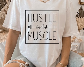 Hustle for that muscle svg, Gym svg, Fitness svg, workout svg, Exercise motivational svg,Cricut Silhouette cut files- SVG,Dxf,Png,pdf,ai,eps