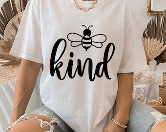 Bee kind svg, Be kind svg, Kindness svg, Bumblebee clipart, Bee kind tshirt, Cricut Silhouette cutting files - SVG, Dxf, Png, pdf, ai, eps