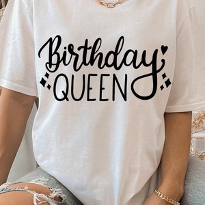 Birthday queen svg, Birthday princess svg, Birthday svg, Birthday girl svg, Birthday cut file, Cricut, Silhouette Cut Files - Svg, Dxf, Png