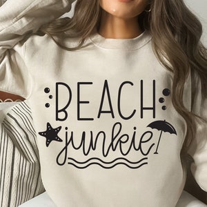 Beach svg, Beach junkie svg, Beach life svg dxf files, Beach sayings, Beach tshirt clipart, Cricut Silhouette cut -svg,dxf,png,pdf, ai, eps