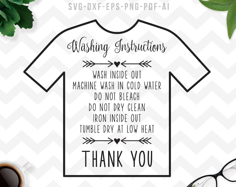 Download Tshirt washing instructions svg Care card svg washing | Etsy