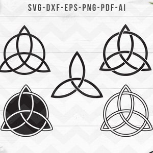 Celtic knot svg, Triquetra svg, Trinity svg, Clip art, Family knot, Cricut silhouette cut files-svg,dxf,png,pdf, ai, eps - Instant download