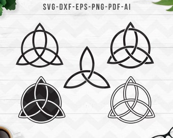 Celtic knot svg, Triquetra svg, Trinity svg, Clip art, Family knot, Cricut silhouette cut files-svg,dxf,png,pdf, ai, eps - Instant download