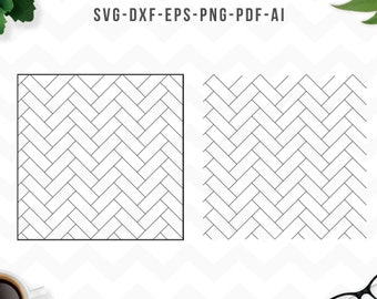 Herringbone pattern svg, Brick wall pattern clipart, Geometric Pattern Svg, Cricut Silhouette cut files, Stencil, Vector, tumbler pattern