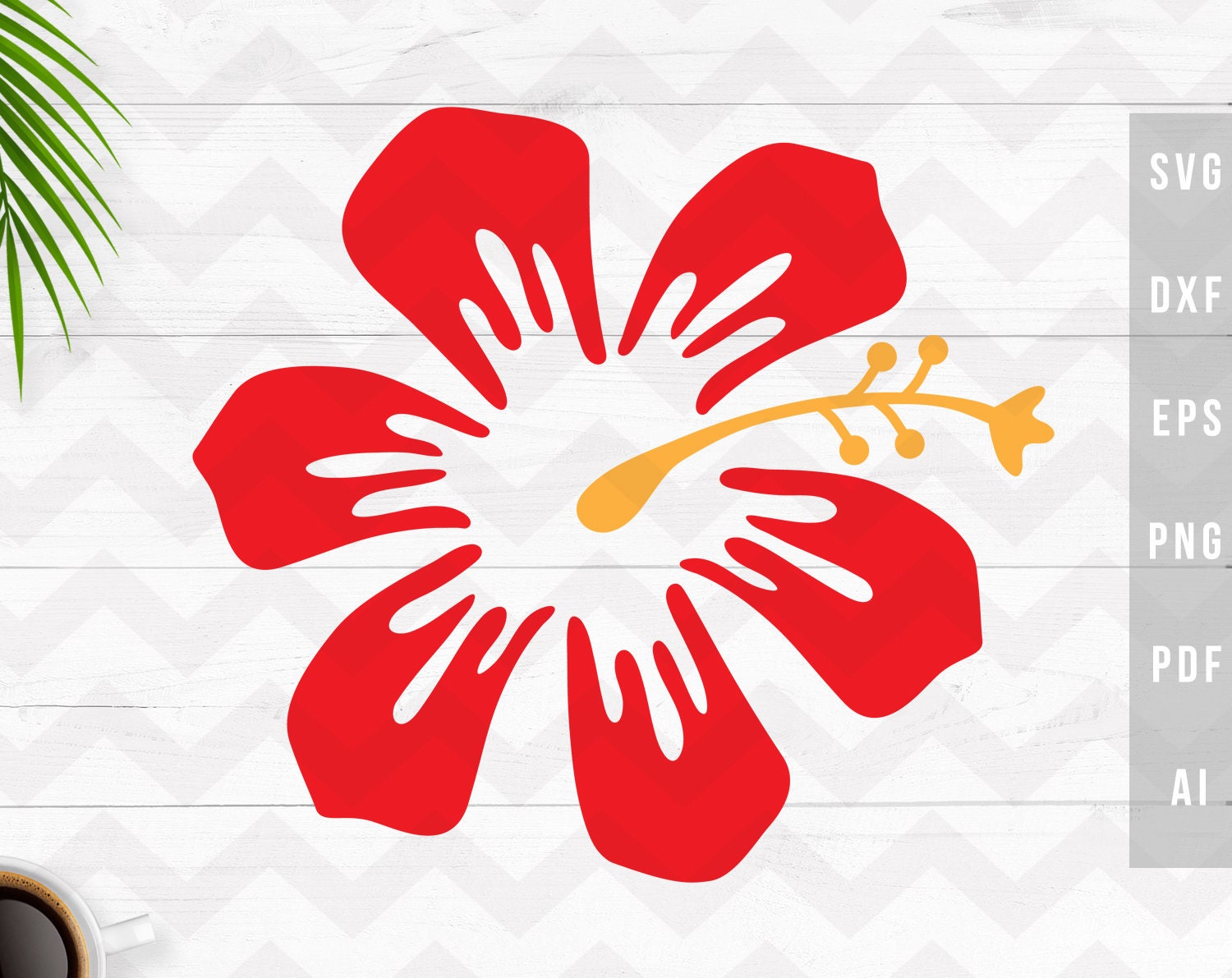 Hibiscus Svg, Flower Svg, Hibiscus Clipart, Hawaiian Flower Svg, Svg ...
