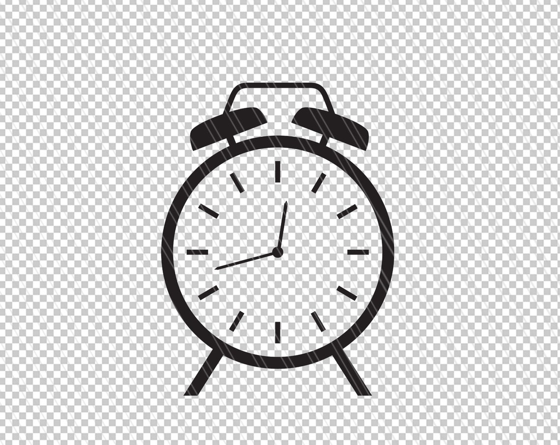 Alarm Clock SVG Alarm Clock Clipart Clock Svg Time Svg Etsy