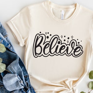 Believe svg, Believe sign svg, Christmas SVG, Screen printing, Believe tshirt, Cricut Silhouette cutting files - SVG, Dxf, Png, pdf, ai, eps