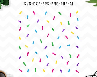 Streuseln svg, Sprinkle Muster SVG, Bäckerei svg, Confetti svg, Geburtstag svg, Sprinkle Donuts svg, Sprinkles svg - svg,dxf,eps,ai,pdf,png