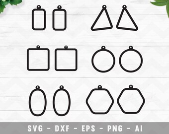 Earrings svg template,Earrings svg,Leather Earring svg,Earring cricut files,Earrings vector,Modern earrings,DIY earrings,Silhouette Cut File