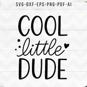 Coole kleine kerel svg, coole kerel svg, jongens svg, jongensshirt illustraties, baby svg, Cricut silhouet, digitale download voor shirt, mok, svg dxf png