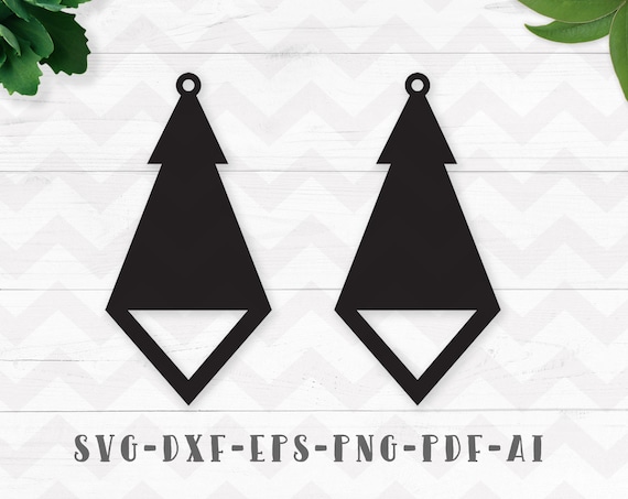 Diamond Earrings Svg, Earring Template, Faux Leather Earrings