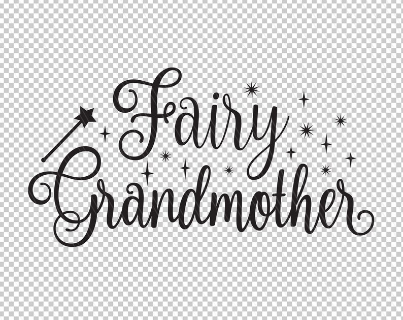 Abuela hada svg, abuela svg, nana gigi svg, abuela divertida, abuela svg, archivos de corte de silueta de Cricut: SVG, Dxf, Png, PDF, AI, EPS imagen 2