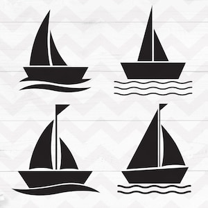 Sailboat svg, Boat svg, Sail boat svg, Sailboat vector, Nautical svg, Sailboat clipart, Cricut Silhouette cut files-svg,dxf, png,pdf, ai,eps