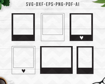 インスタントフォトフレーム（SVG）、カメラフレーム（SVG）、ポラロイドフレーム（SVG）、写真ボーダー（SVG）、写真クリップアート、印刷可能なフォトブースフレーム