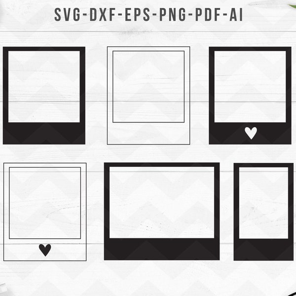 Instant photo frame svg. Camera frame svg, Polaroid frame svg, Photo border svg, Photography clipart, Printable Photo Booth Frames