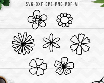 Blumen svg, Papierschnittblumensvg, Blumensvg, Blumenbündel,Svg-Design für Cricut und Silhouette,Blumen Clipart,Svg Blumen, Sommersvg