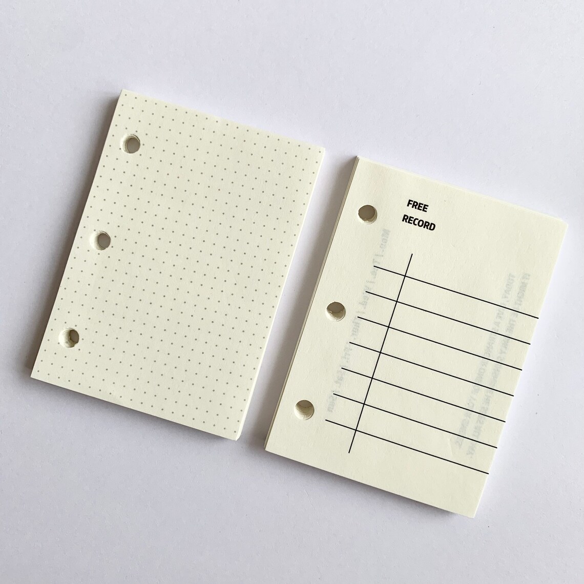 Mini 3 Ring Binder Refill pads 45 sheets white paper lined Etsy