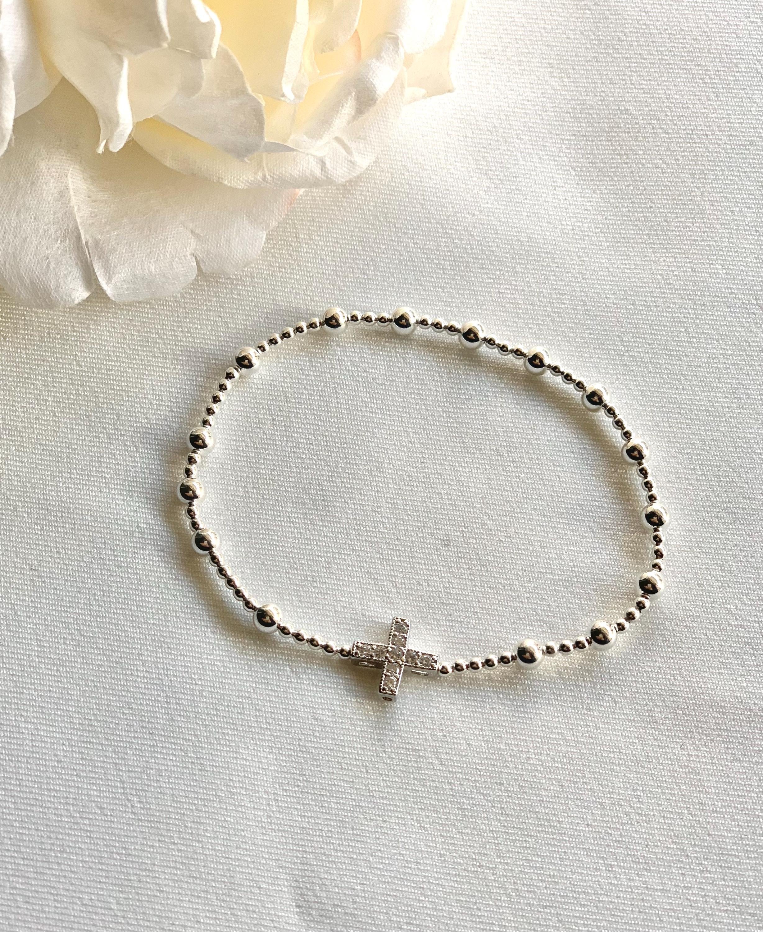 Sterling Silver Rosary Bracelet