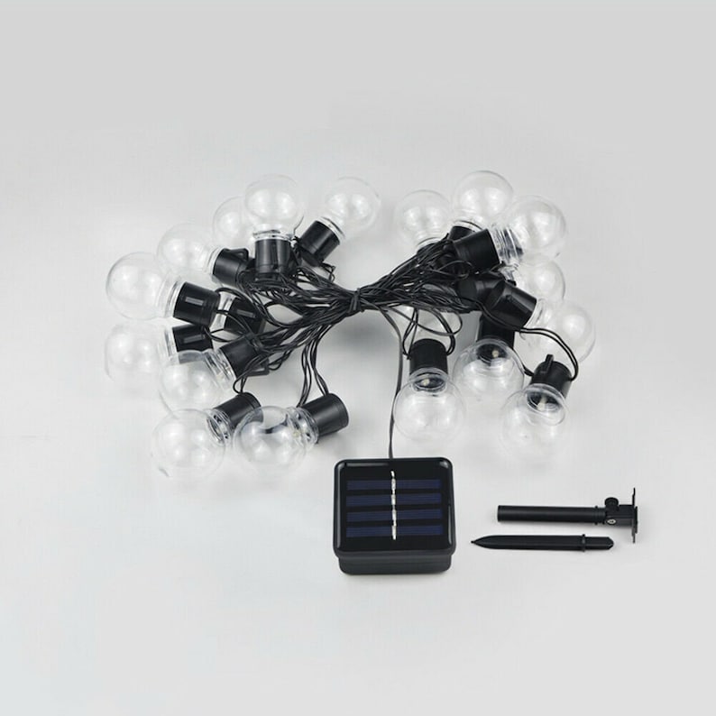 8m extérieur Solar Powered Garden Lights vintage garland terrasse Wedding Home Restaurant Décoration image 8