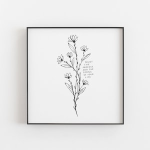 Therapie Büro Deko | Skandinavische Kunst | quadratischer Druck | Kunst für psychische Gesundheit