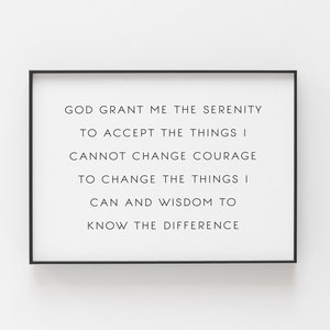 serenity prayer print | serenity prayer printable | therapy office decor