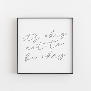 Therapie Büro Deko | Skandinavische Kunst | quadratischer Druck | Kunst für psychische Gesundheit