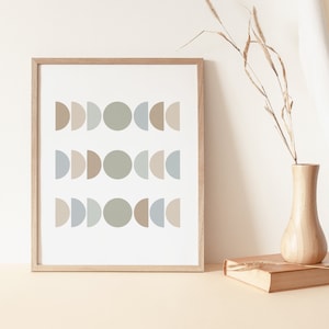 neutral prints | earth tone wall art | abstract shapes print