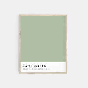 saliegroene print | kleurblokkunst | saliegroen decor