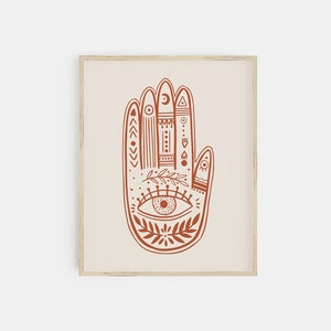 hamsa hand print | boho art print