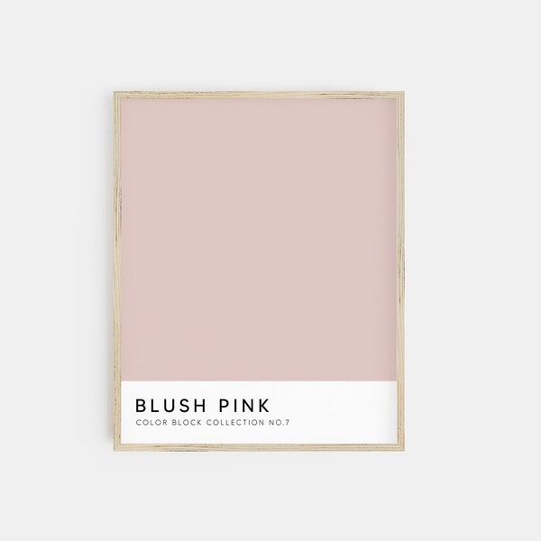 color block art | pink wall art | blush pink wall art | wall decor