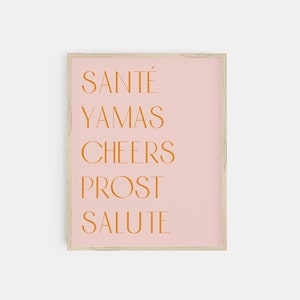cheers print | kitchen prints | bar cart print