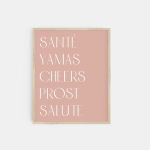 cheers print | bar cart print | bar cart decor
